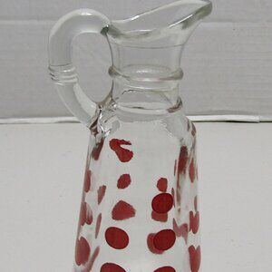 Anchor Hocking Polka Dot Glass Cruet & Stopper MCM